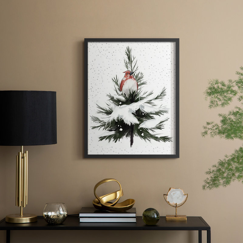 «Christmas Holiday Art», reproduction encadrée CECLI, H 15 po x l 12 po, Doré