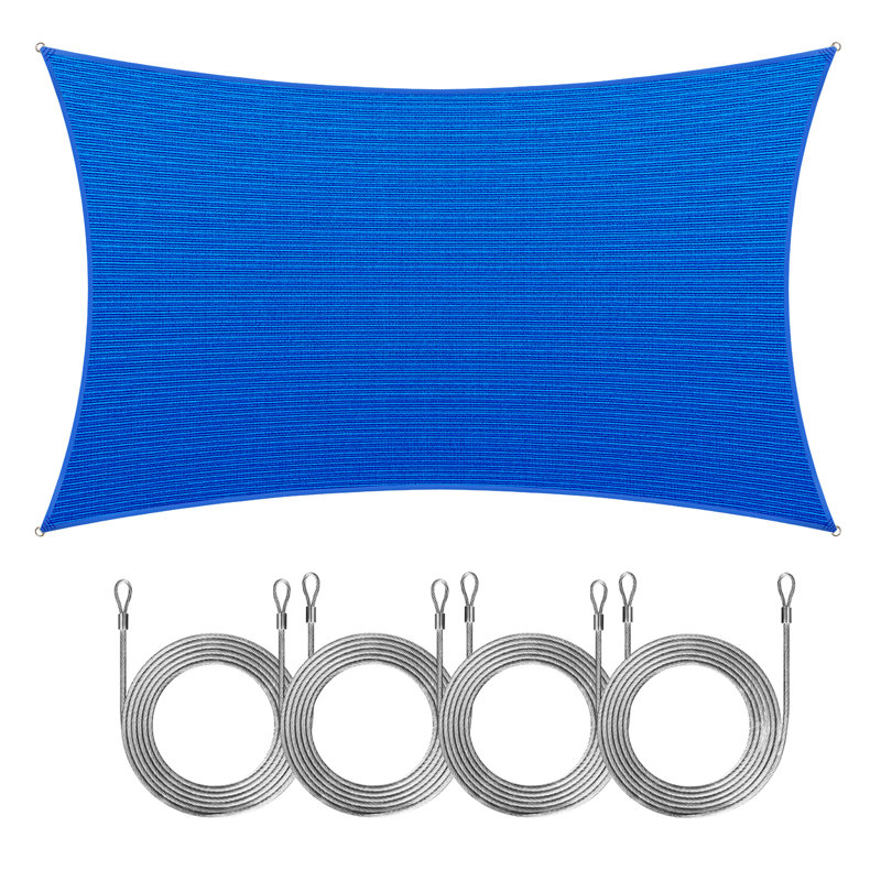 Voile d'ombrage Amgo, Bleu, H 8 pi x 10 pi,