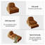 Canapé-coussin en cuir véritable brun caramel-950355499