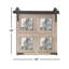 Wooden 4 Slot Brown Wall Photo Frame with Metal Accent