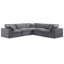 Canapé modulaire en velours réversible de 120 po de large Isshak-87141435