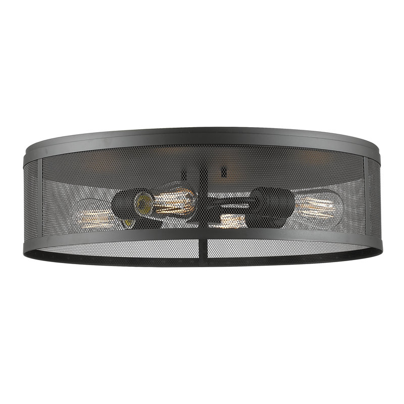 Alyria Steel Flush Mount, Bronze
