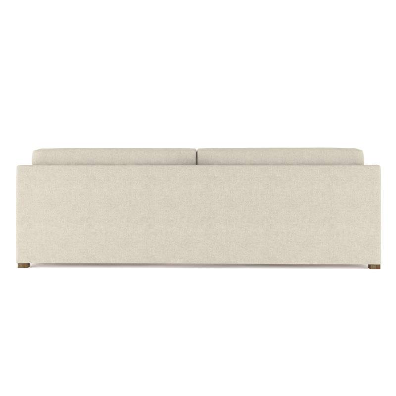 Madison Sofa, Box Weave Linen Oyster, 33" H x 72" W x 41" D, Weathered