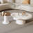 Nesting Coffee Table,Irregular Coffee Table and Side Table for Living Room, Bedroom, Office