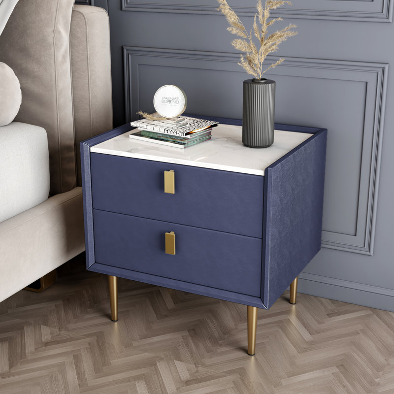 19.69 " W Pine Solid Wood Standard Drawer Nightstand