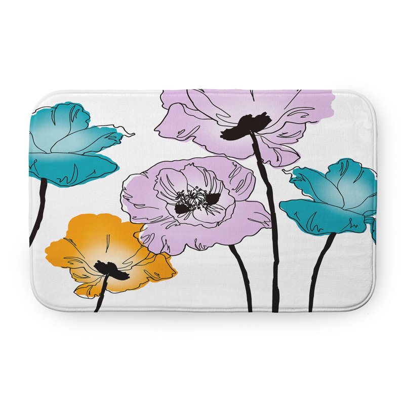 Tapis de bain lilas, L 21 po x L 34 po, Mauve