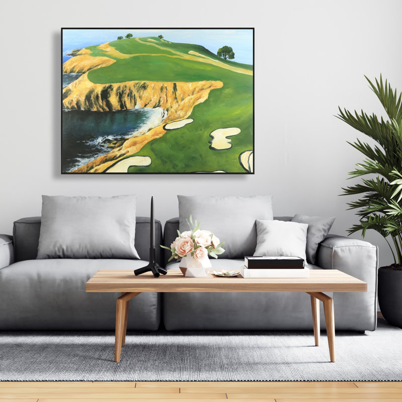 Pebble Beach Golf Liens - Toile encadrée, décor de paysage