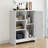 White Freestanding Floor Cabinet For Bathroom Entryway 23.06" X 12.05" 31.5" With Adjustable Shelves 1 3 Open Build Magnetic Door Stop Storage Kitchen Office And Hidden Shelving Stable Design Silver