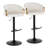 Laurenzio Adjustable Faux Leather Bar Stool with Rounded T Footrest-106895957-106895960