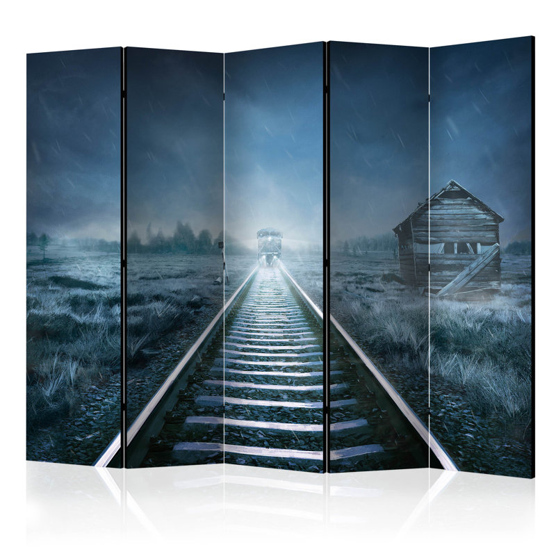 Lauder 225cm W x 172cm H 5 - Panel Folding Room Divider