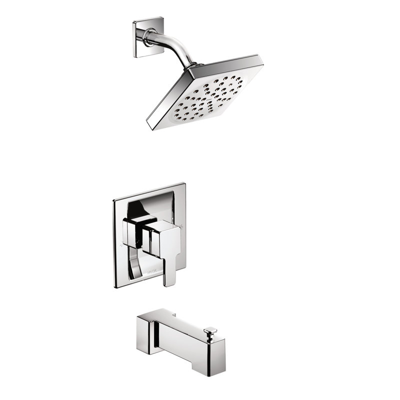 Robinet de douche 90 degrés avec valve brute et Posi-Temp, Chrome poli