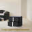 Black Bedside Cabinet With Metal Handles-183729008