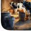 Tapis de séchage Cows Evening Milking Time