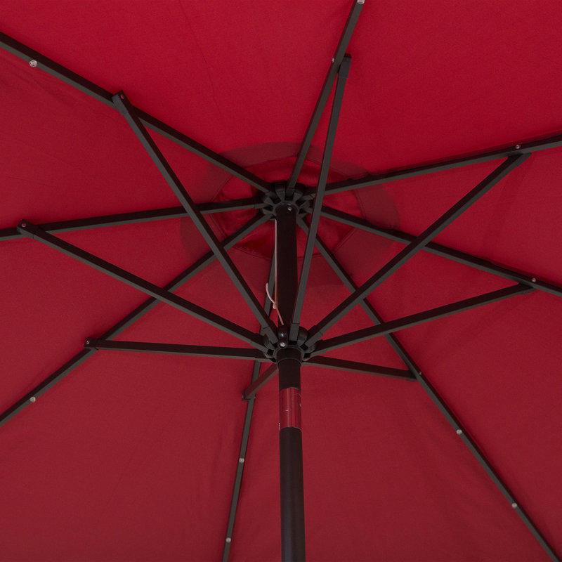 Parasol de marché 9 pi Himes, Rouge