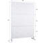Clôture d'intimité autoportante H 76 po, blanc - élément décoratif en métal avec motifs élégants-121599775