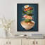 Floating Ramen Ingredients Illustration Framed Wall Art Prints - Modern Kitchen Decor-125211655-125211654