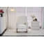 Chaise berçante en tissu avec repose-pieds Teddy-702460555