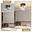3-Light Semi Flush Mount Ceiling Light, Modern Matte Black Crystal Fixture For Kitchen, Entryway & Bedroom-798157025