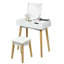 Ensemble coiffeuse avec tabouret et miroir Abrego