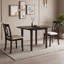 Ensemble de table de salle à manger ovale extensible à abattants 3 pièces avec 2 chaises rembourrées-506467224