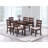 Modern Rectangular Antique Cherry Table - Solid Wood With Toughened Surface Dining Top