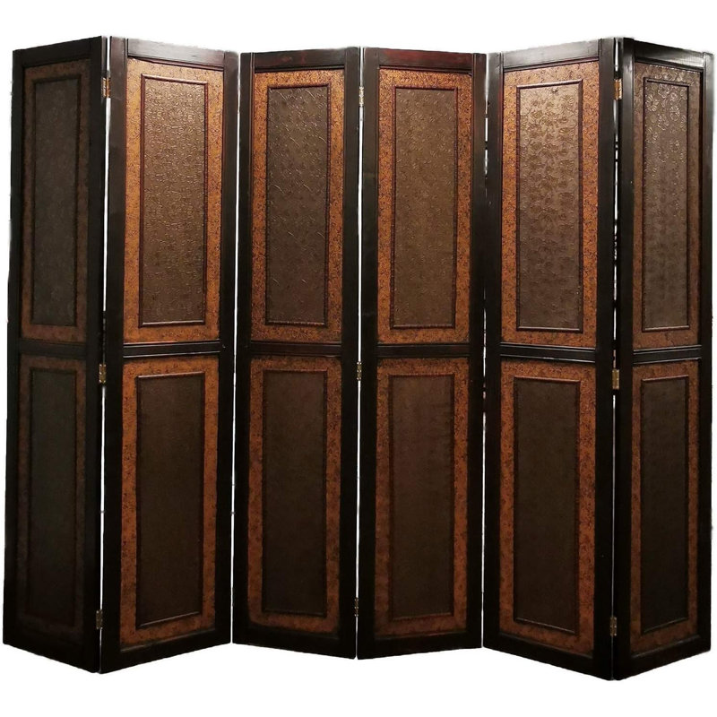 Paravent rétro de style chinois, 6, Brun