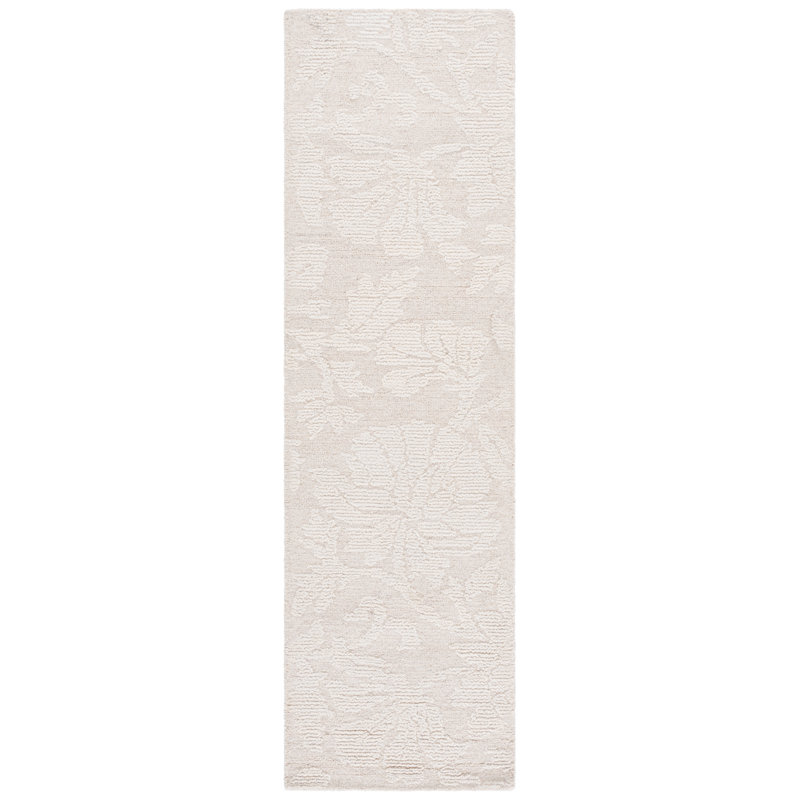 Naissa 353 Hand Tufted Wool/Cotton Floral Rug in Ivory, Runner 2'3" x 8'