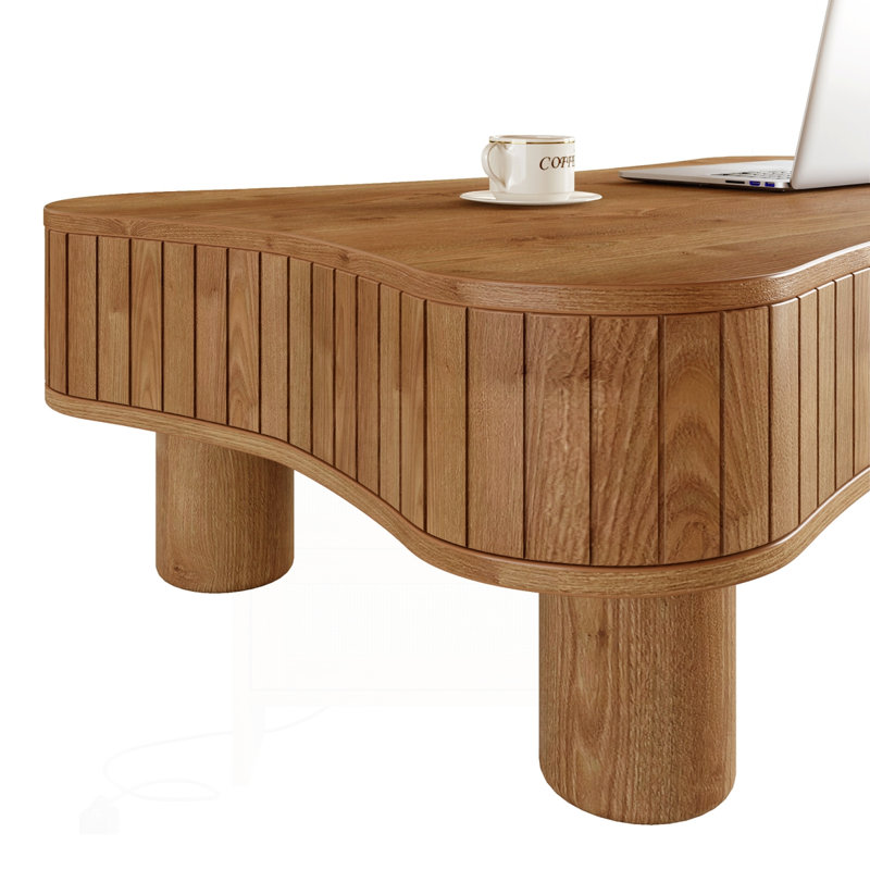 Table basse à plateau relevable pour salon, Light Brown