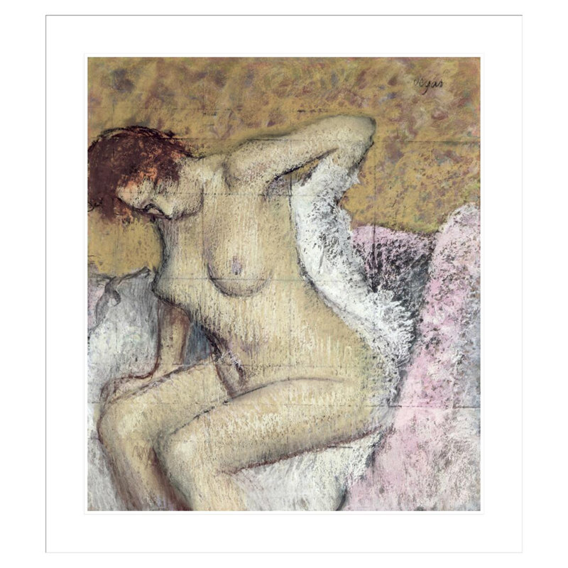«After the Bath» par Edgar Degas, impression giclée sur cadre, H 37,53 po x l 33,5 po