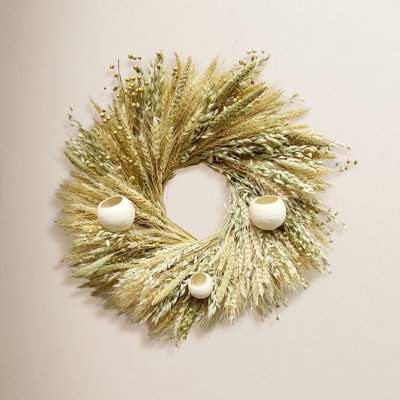 20" Handcrafted Wheat Wreath