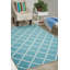 Tapis géométrique intérieur / extérieur bleu turquoise-22807889