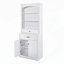 Armoire de rangement polyvalente avec plusieurs compartiments et tablettes personnalisables