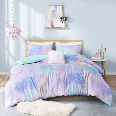 Literie douce teintée à l'aquarelle brossée pour lit simple Chambre à coucher avec imprimé simple / simple TG