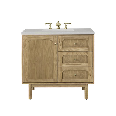 Laurent 36"" Single Bathroom Vanity Set -  James Martin Vanities, 545-V36-LNO-3ESR