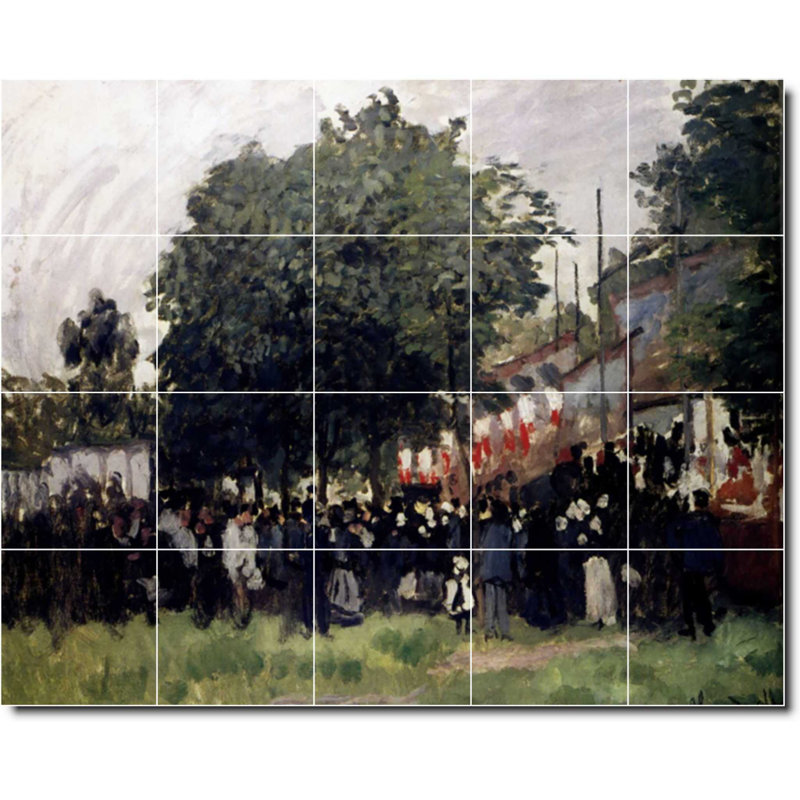 Carreau de céramique décorative 60 po x 48 po 12 po x 12 po, Historique 06204