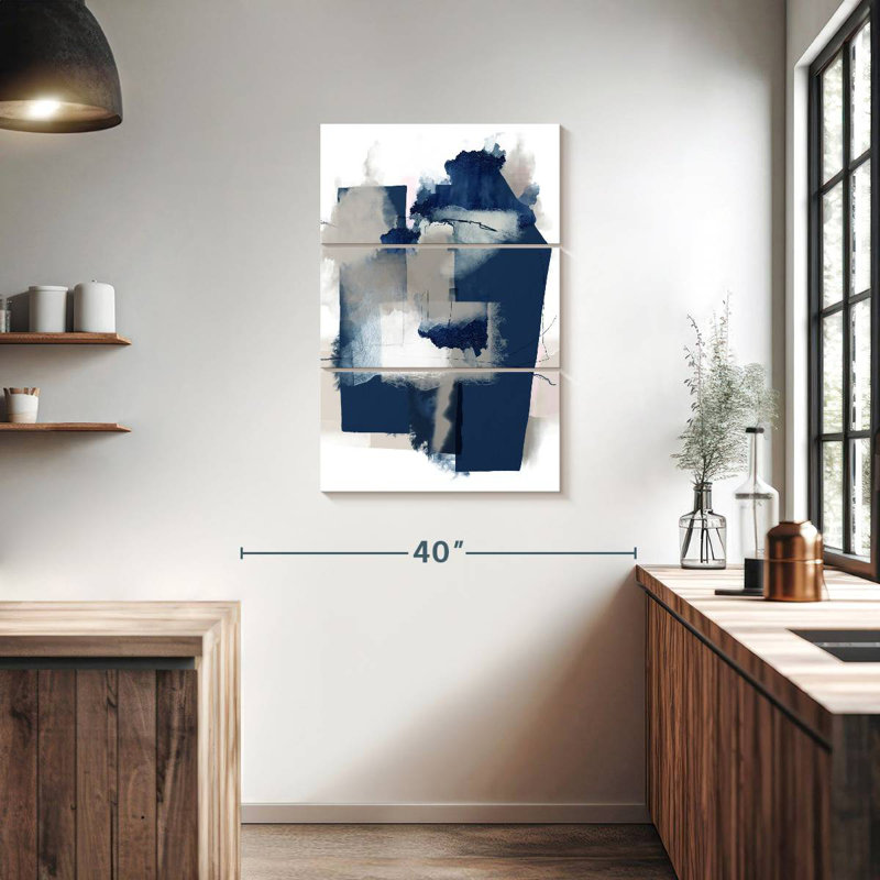 Avery Juxtaposed Blue, 38" H x 24" W