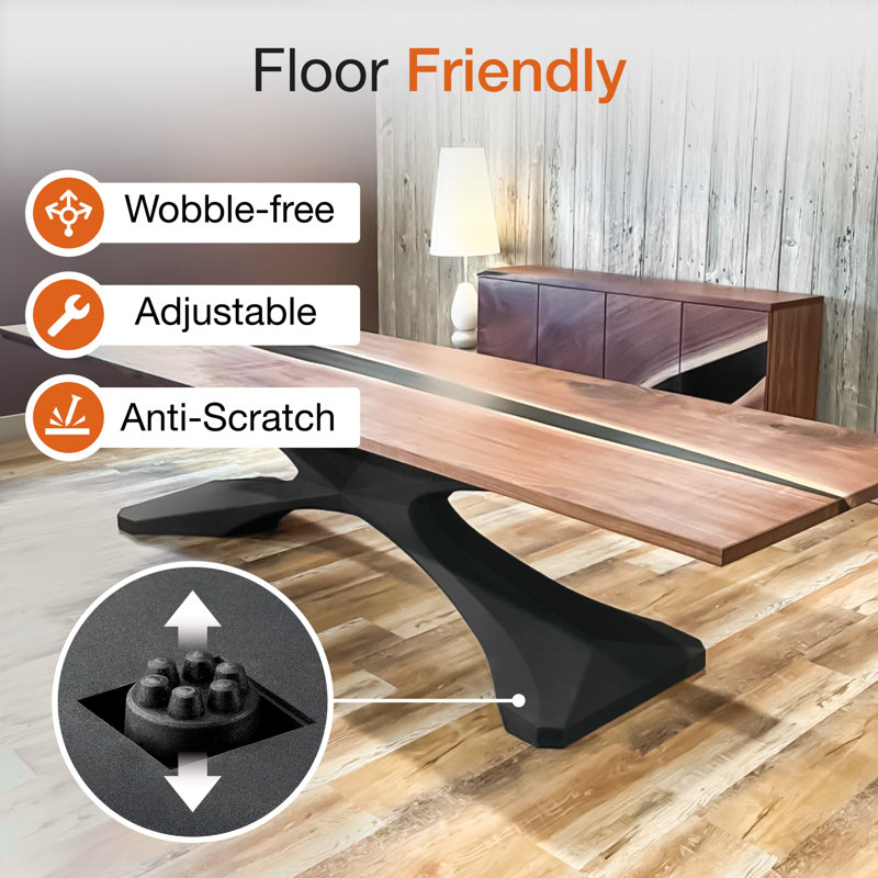 Xerxes Metal Dining Table Base, 28"H x 40"L x 20"W