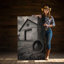 Impression sur toile Texas Barn - décoration murale étoile rustique solitaire - Western Country Farmhouse-322395544