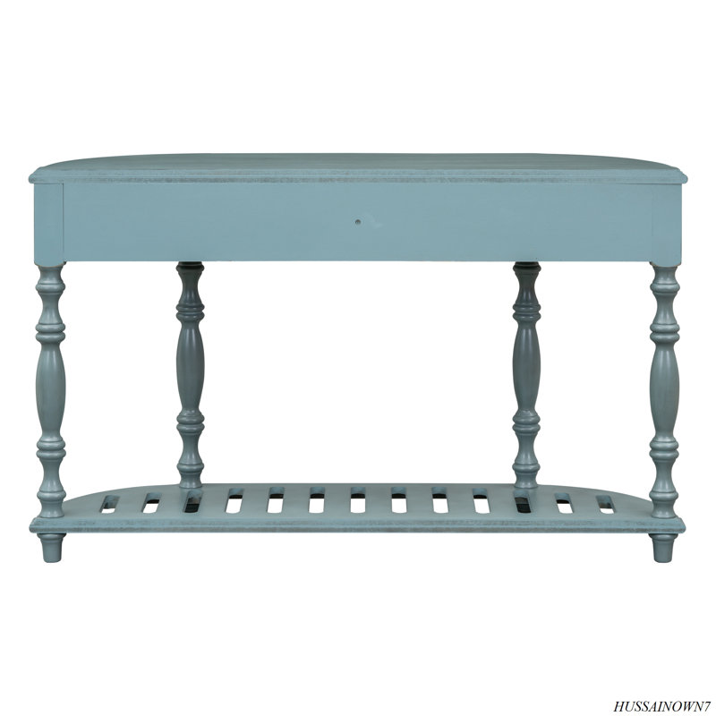 Table de salle à manger avec 52 po et 52 po, Bleu antique