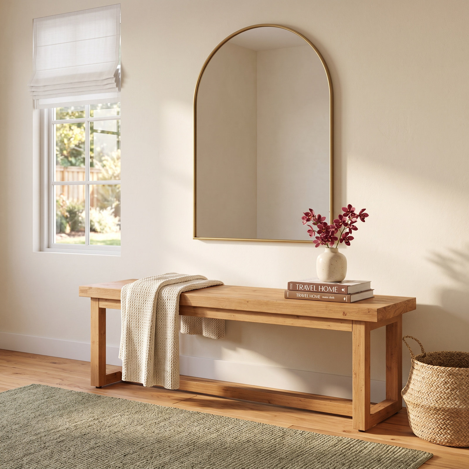 Modica Solid Wood Bench