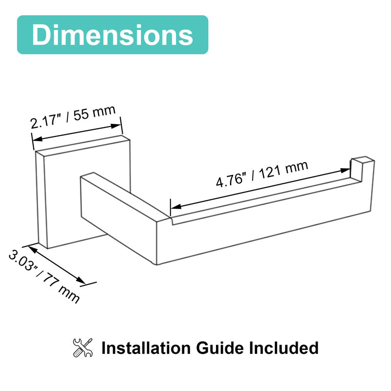 Bathroom Toilet Paper Holder Wall Mount, Brushed Nickel