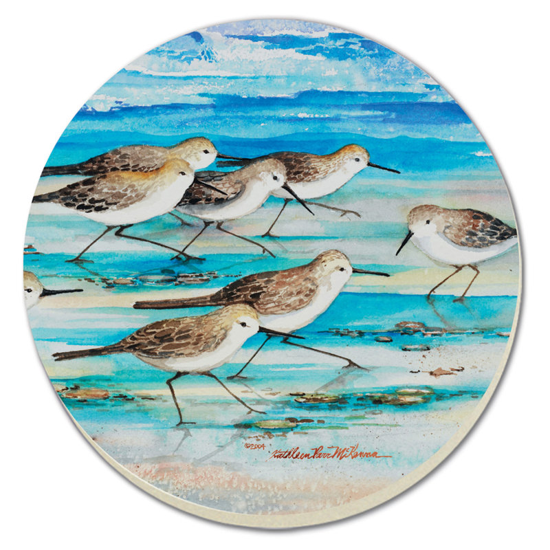 Stoneware Round 4 Piece Coaster Set