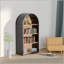 Bibliothèque arquée à 4 niveaux, bibliothèque arquée avec tablettes de rangement