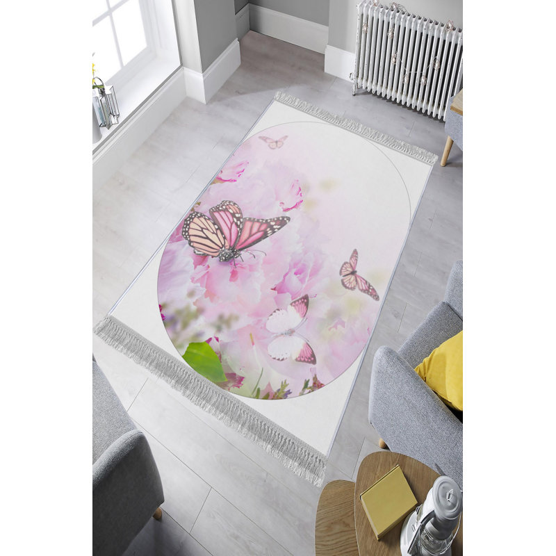 Luxurious Velvet Area Rug (4.6 x 7.2 ft), 100% Antibacterial Fabric, Non-Slip Cotton Backing, Pile Height: 0.4 in | Machine Washable, 3D Digital Print Design | Perfect for Living Room & Bedroom Decor, Soft & Durable