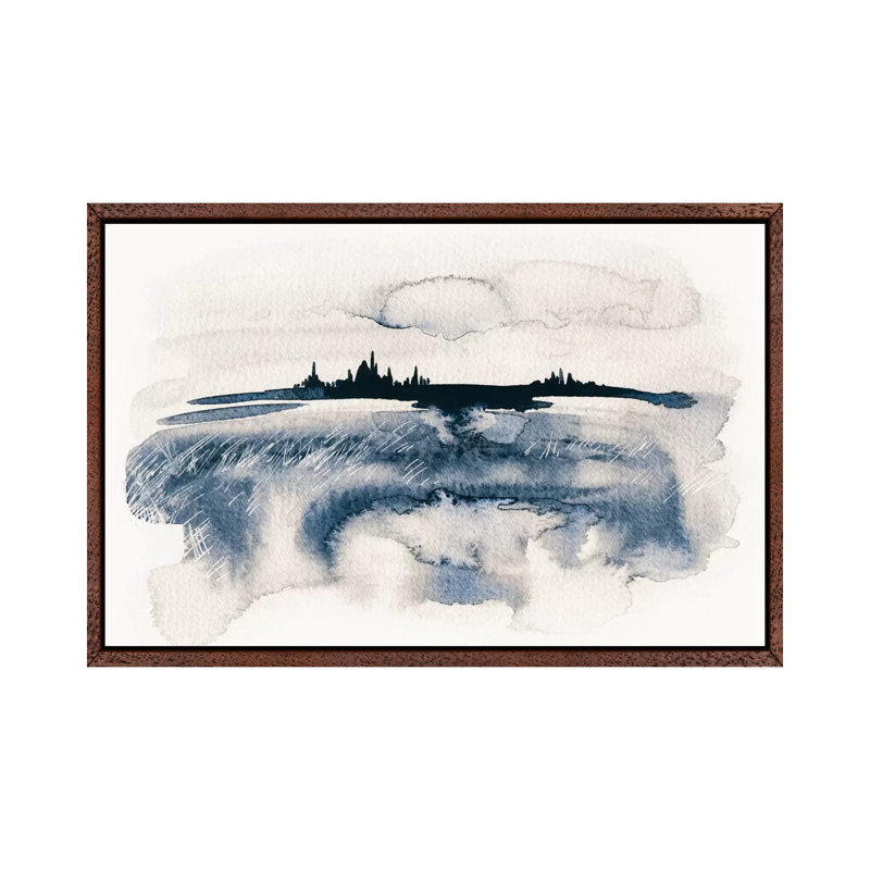 Distant Light by Lesia Binkin - Painting on Canvas, Classic Brown Wood Framed, 101.6 cm H x 66.04 cm W