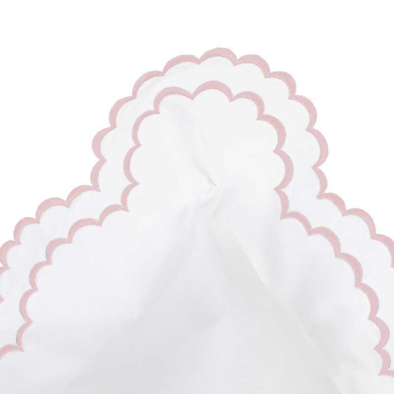 Berrada Double Scalloped 100% Cotton Sham, Ross