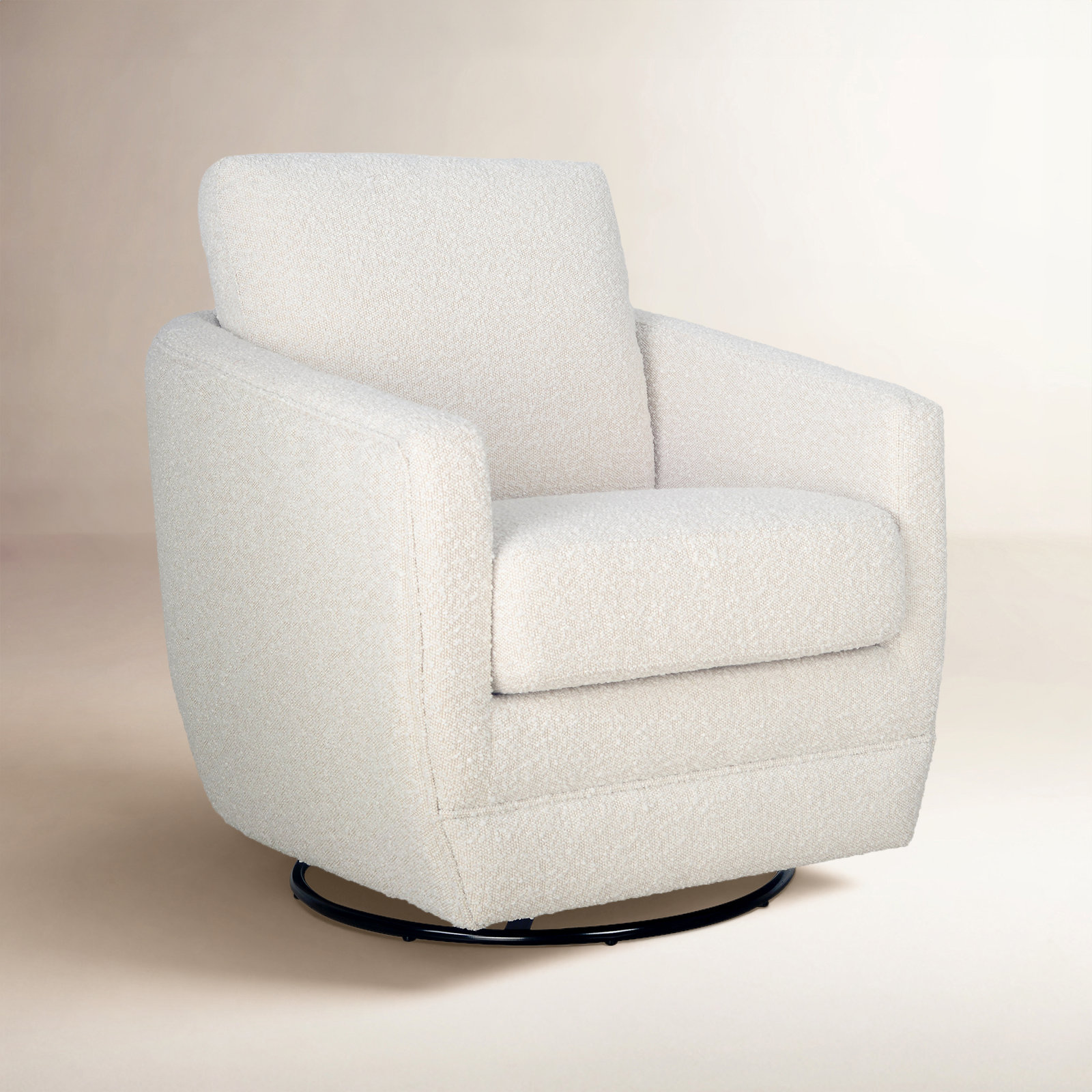 Gogh Nursery Swivel Glider, Ivory Boucle