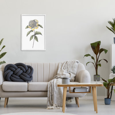Camellia Flower Illustration Framed Giclee, design by Cecilia Battaini