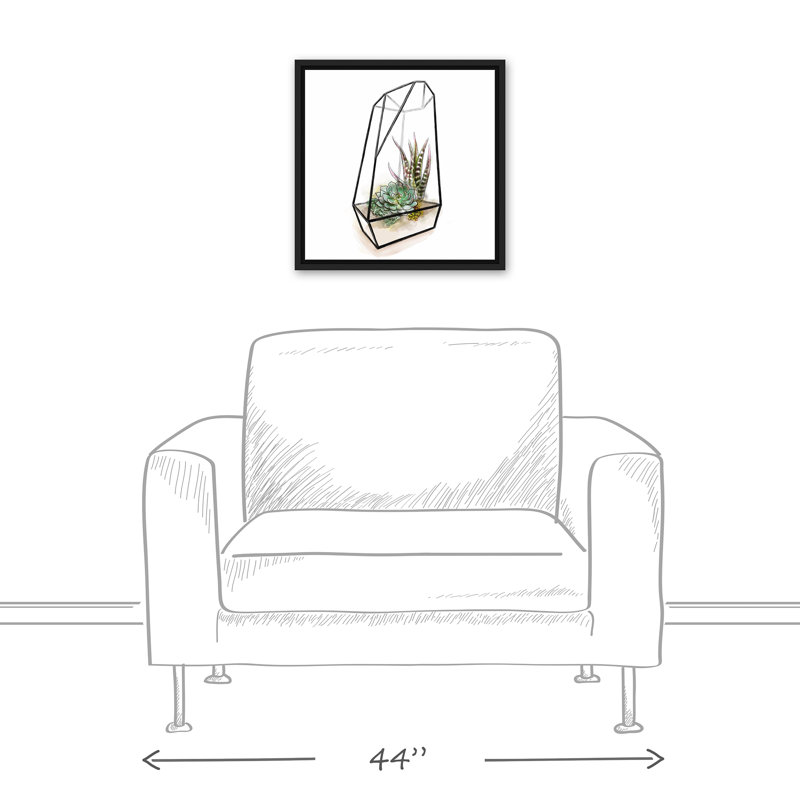 Terrarium, reproduction d'art sur toile, H 31,75 po x l 31,75 po x P 1,75 po