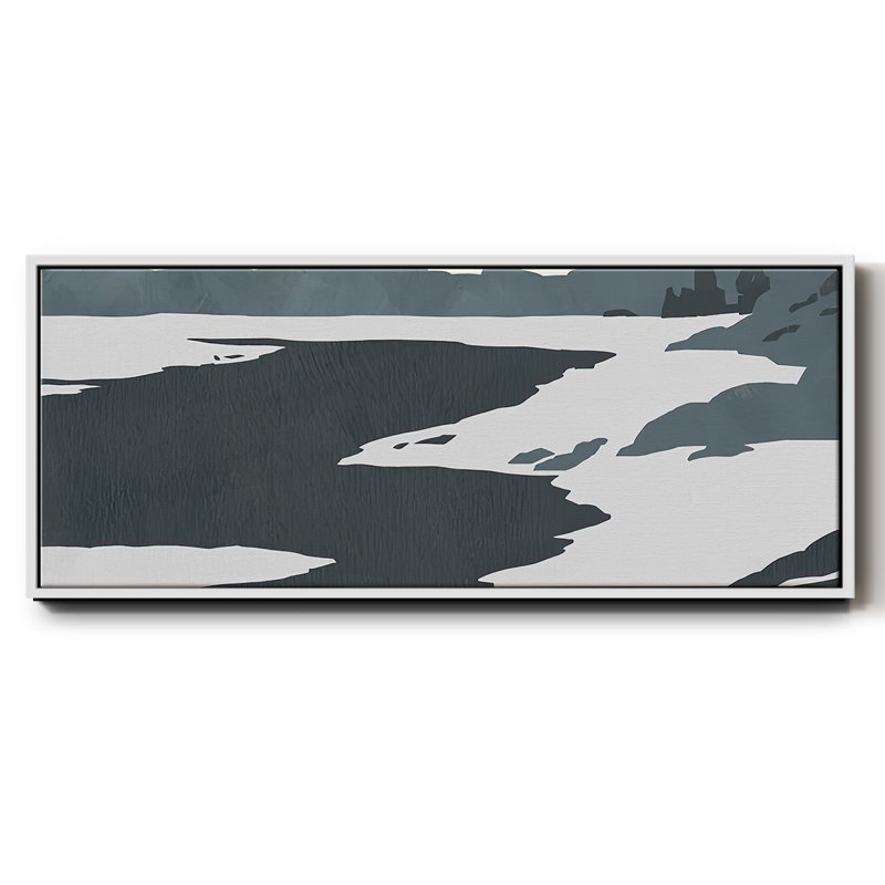 Cutter Island IV- Framed Canvas, 8" H x 20" W